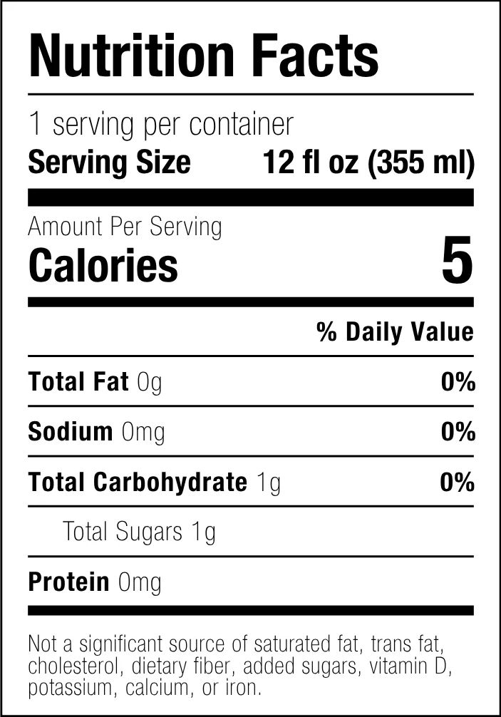Grapefruit CBD:CBG Sparkling Water | CBD-Only nutrition facts