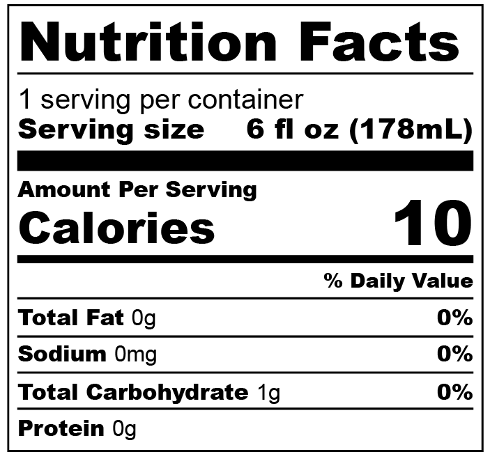Raspberry Lime THC Sparkling Water | Active nutrition facts