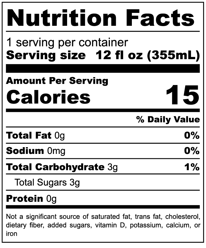 Watermelon THC:CBG Sparkling Water | Refresh nutrition facts