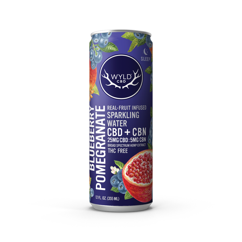 Blueberry Pomegranate CBD:CBN Sparkling Water | CBD-Only