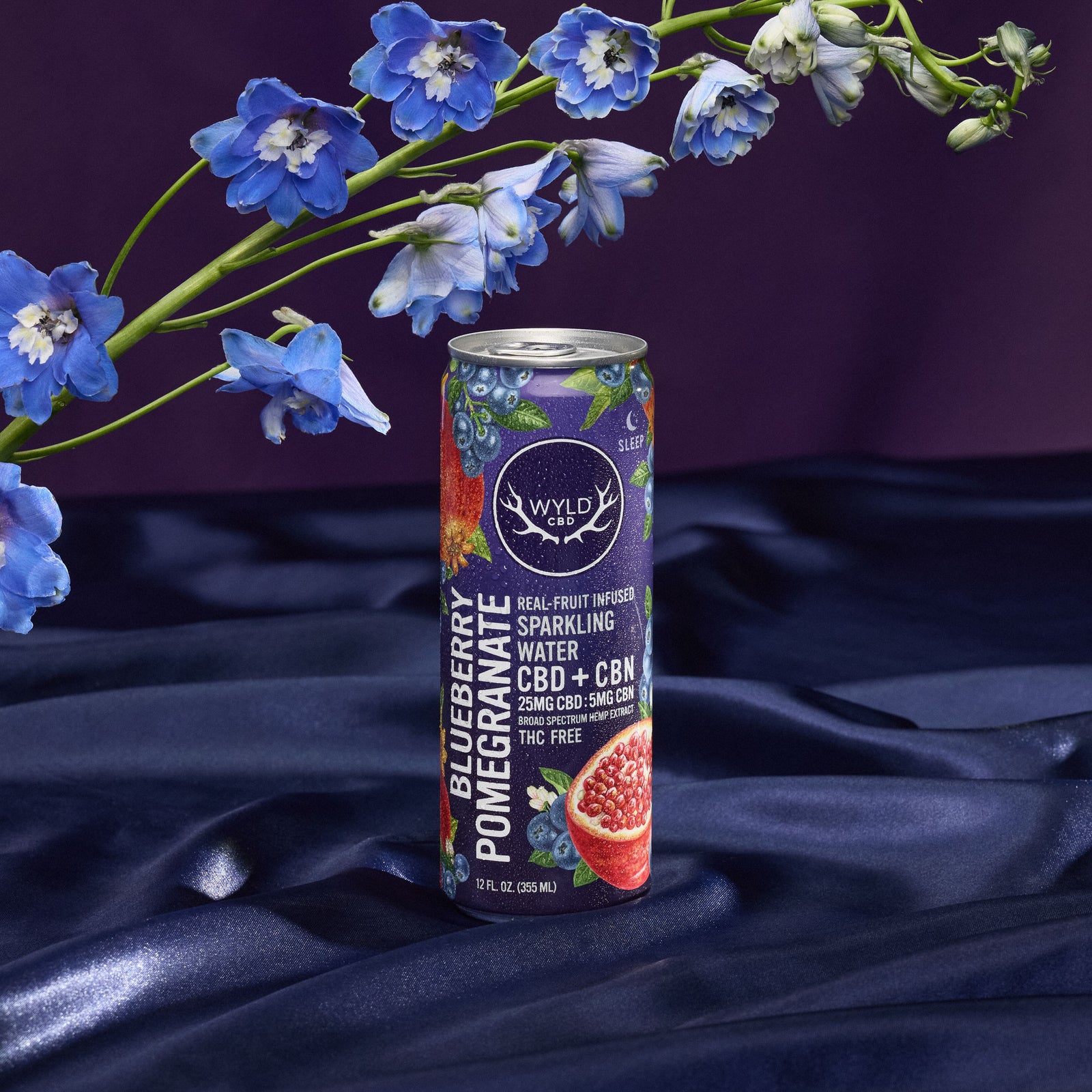 Blueberry Pomegranate CBD:CBN Sparkling Water | CBD-Only