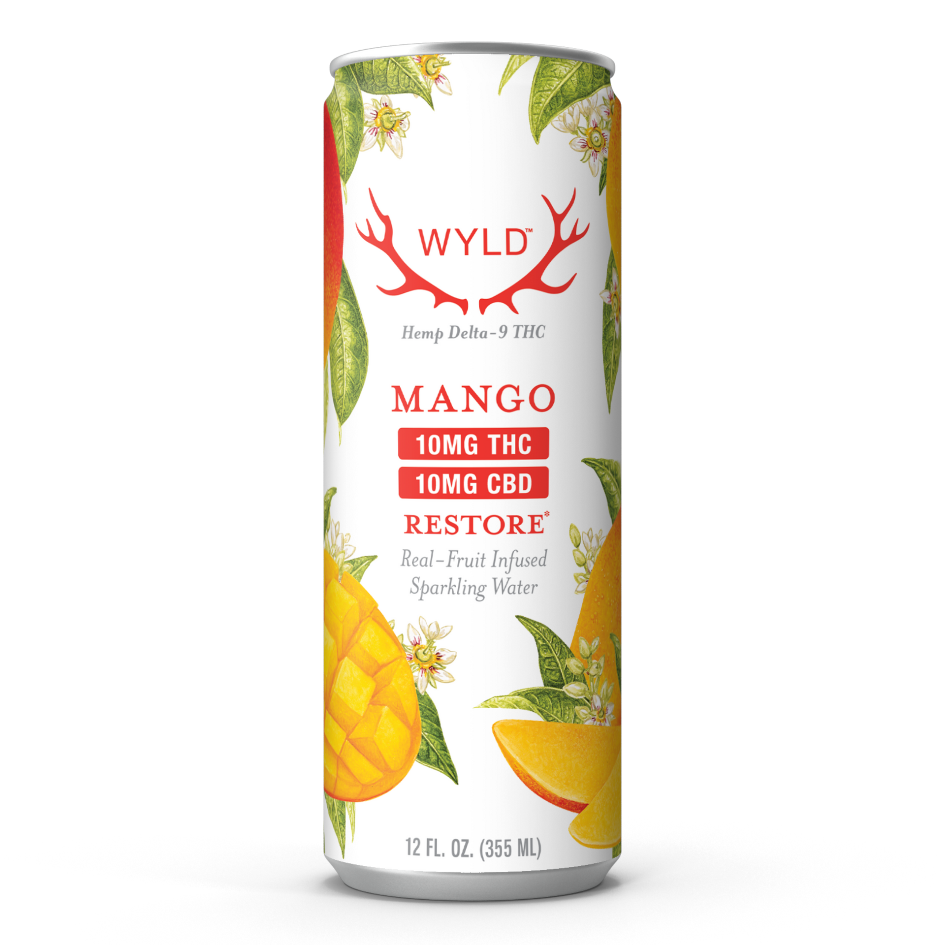 Wyld Mango Sparkling Water | 10mg THC & 10mg CBD | Wyld
