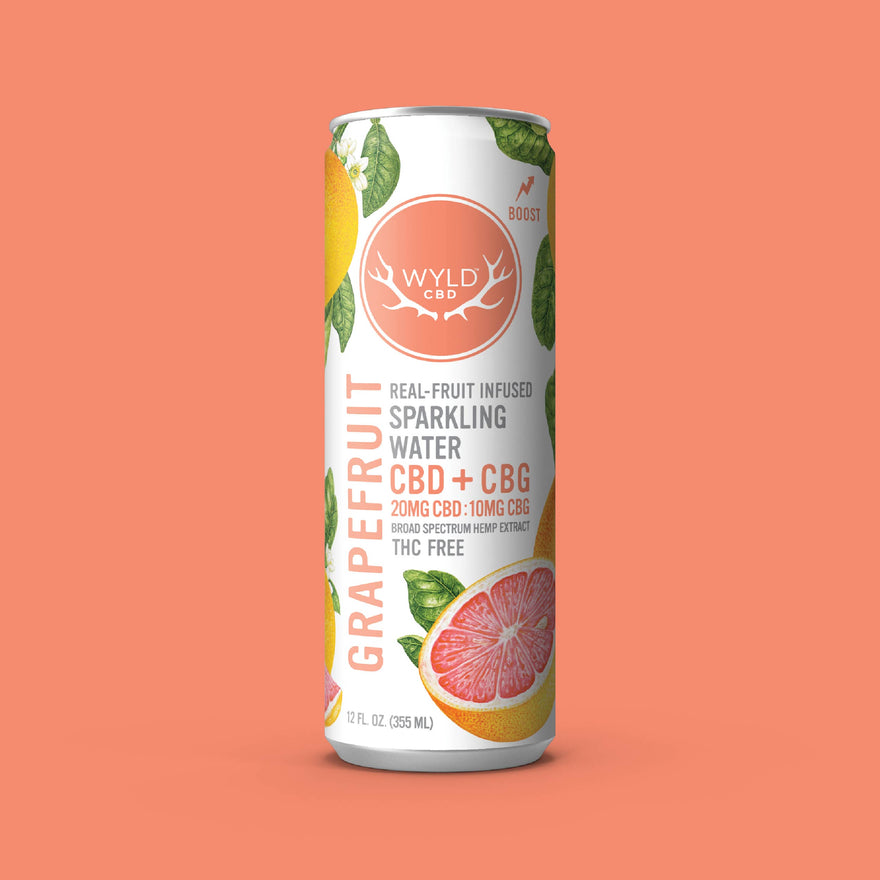 Grapefruit CBD:CBG Sparkling Water | CBD-Only