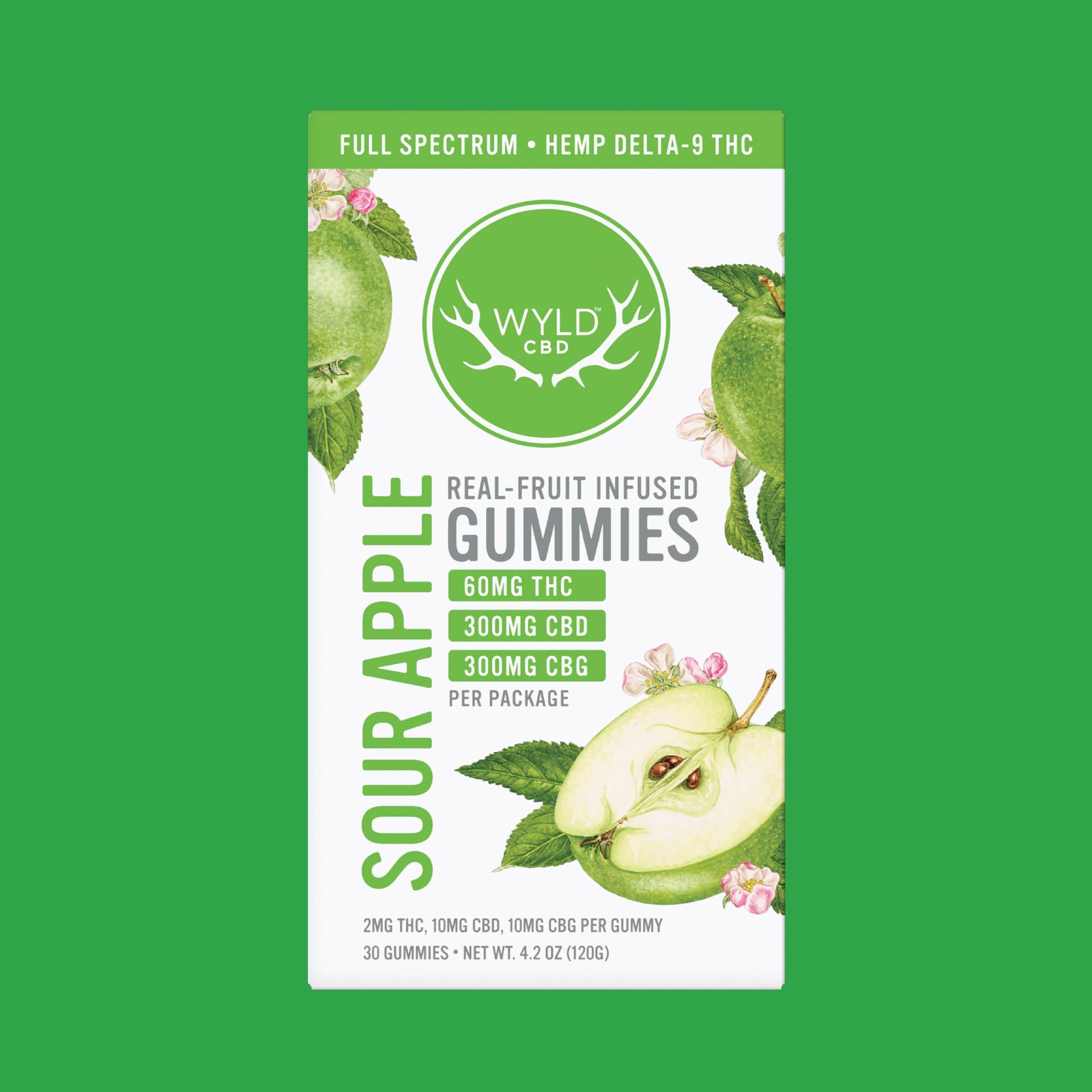 Low-Dose Sour Apple CBD:CBG:THC | Active