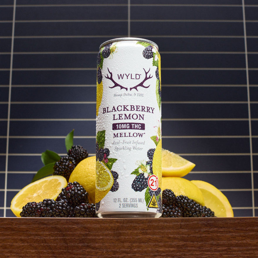 Blackberry Lemon THC Sparkling Water | Mellow