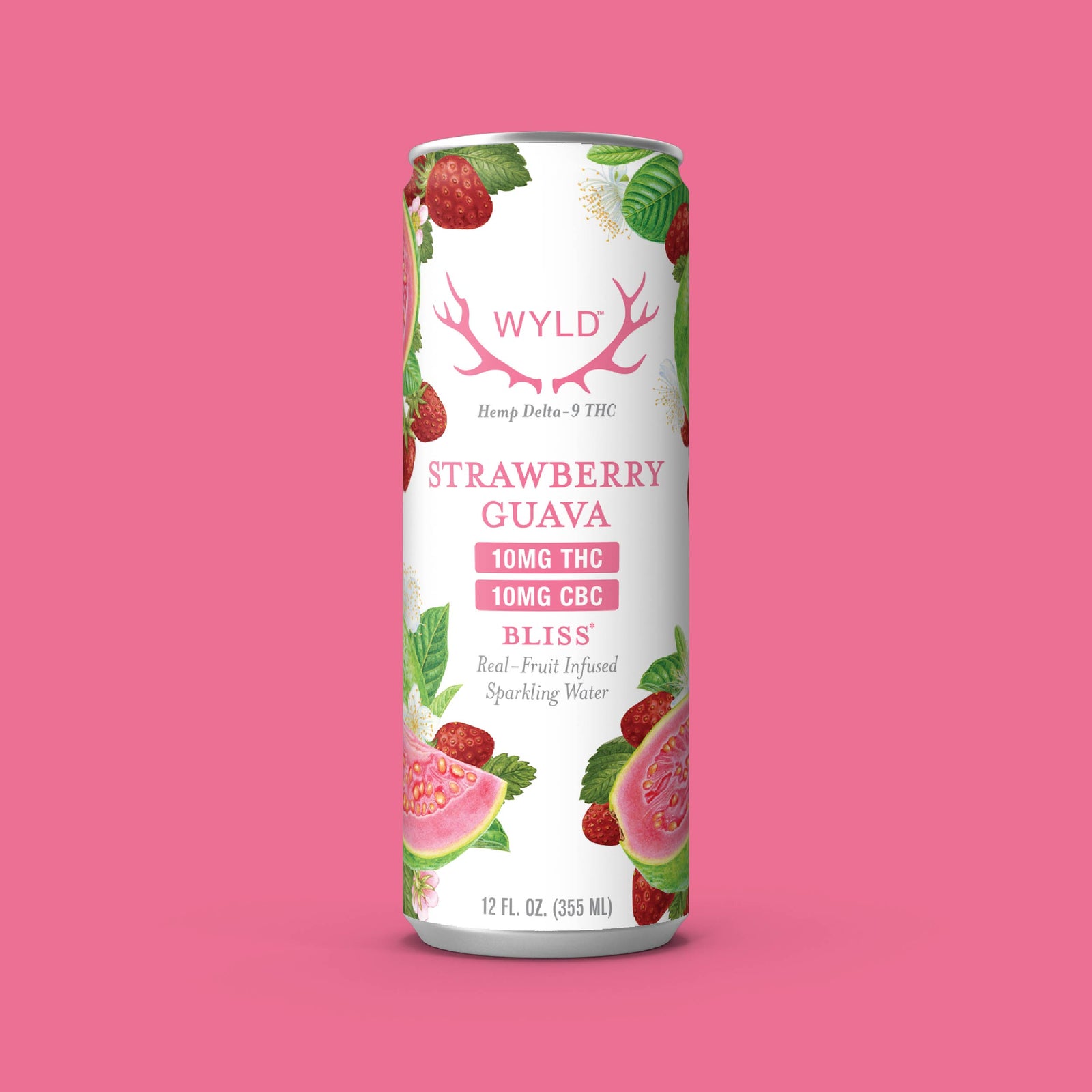 Strawberry Guava THC:CBC Sparkling Water | Bliss