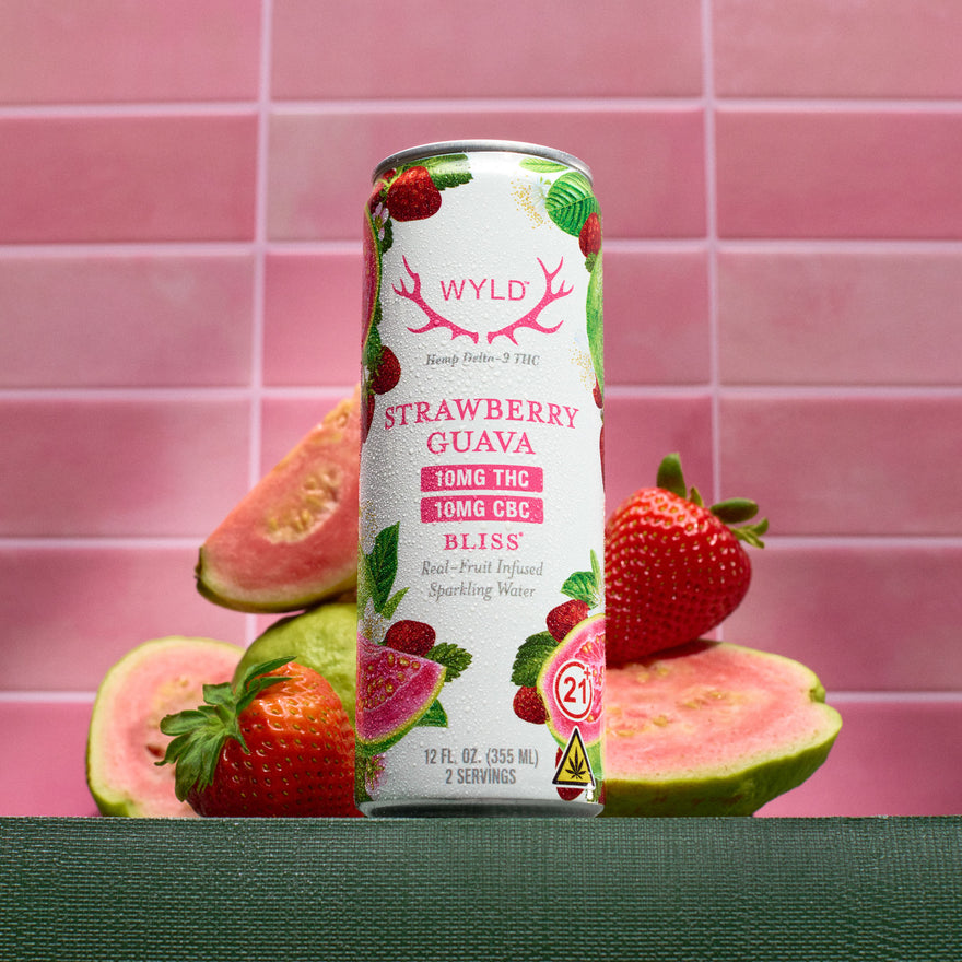 Strawberry Guava THC:CBC Sparkling Water | Bliss