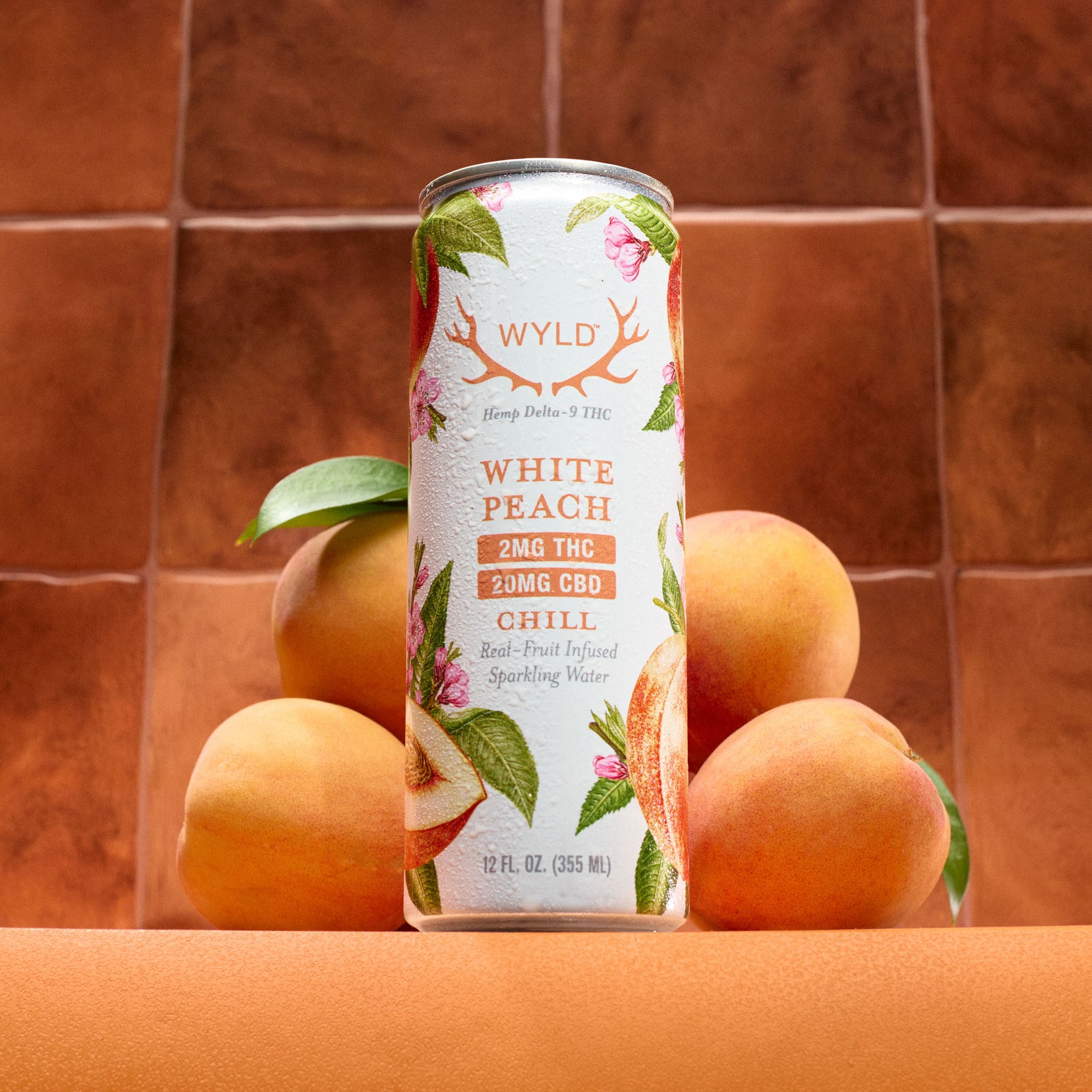 Low-Dose White Peach CBD:THC Sparkling Water | Chill