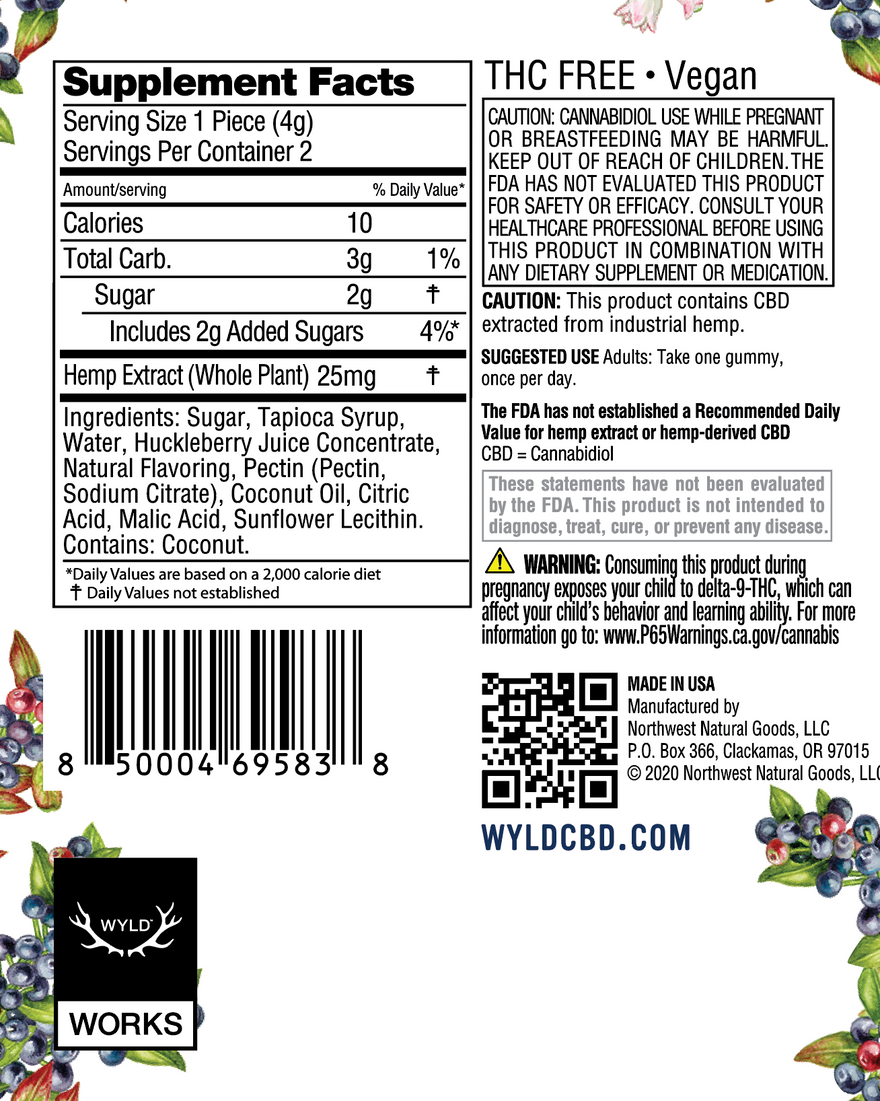 Huckleberry CBD Gummies | 2-Pack