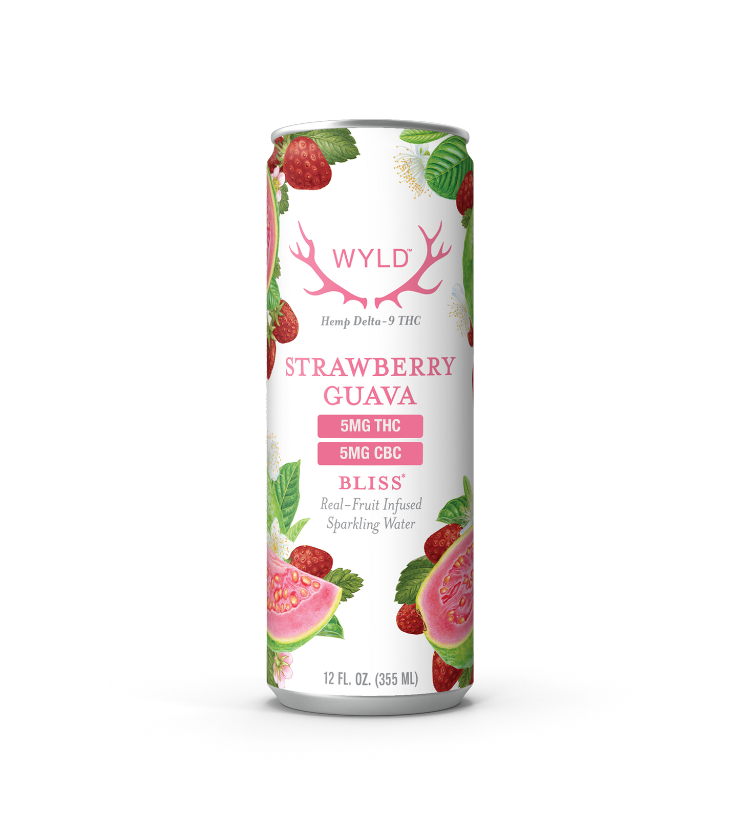 5mg | Strawberry Guava THC:CBC Sparkling Water | Bliss