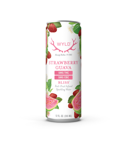 5mg | Strawberry Guava THC:CBC Sparkling Water | Bliss