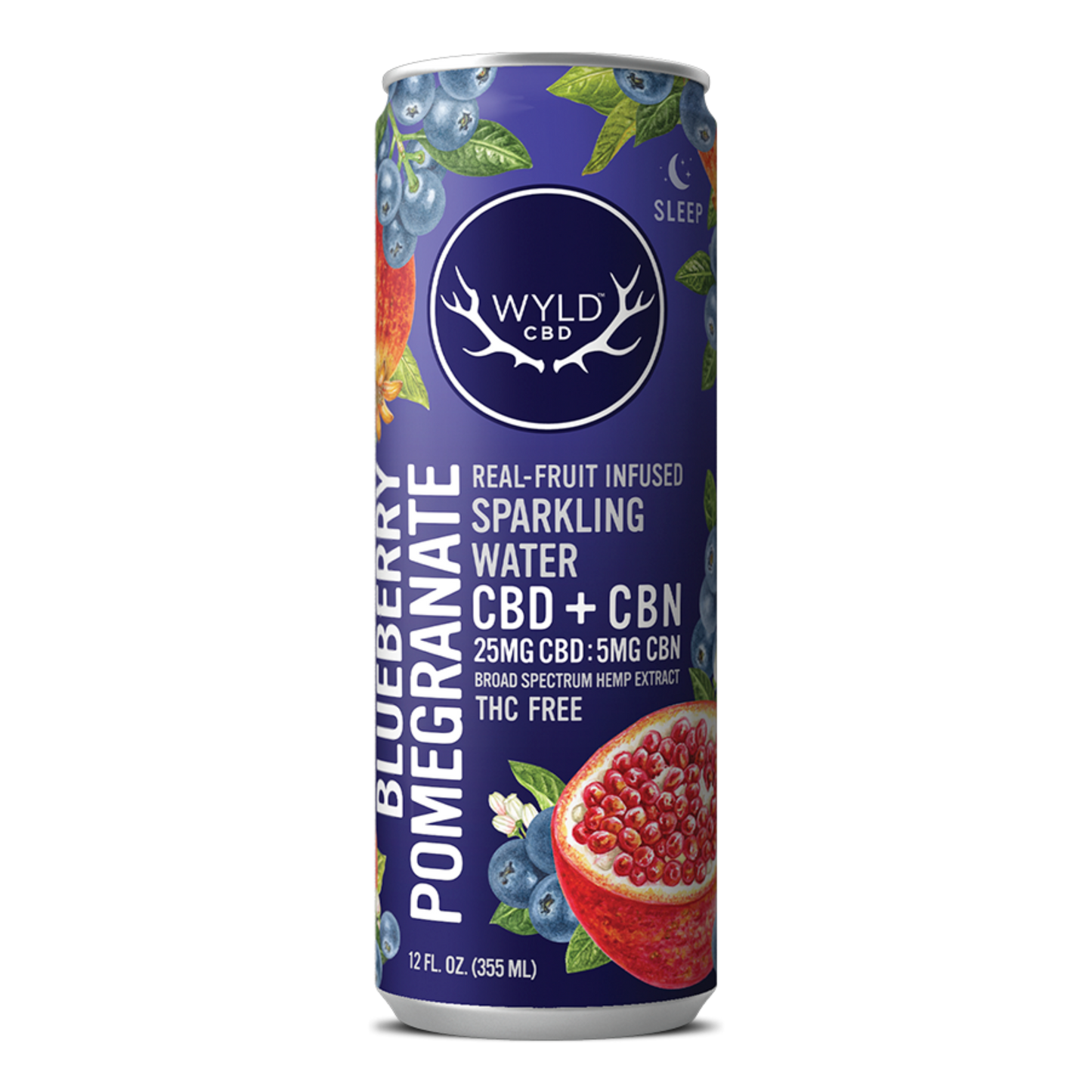 Blueberry Pomegranate CBD:CBN Sparkling Water | THC-Free