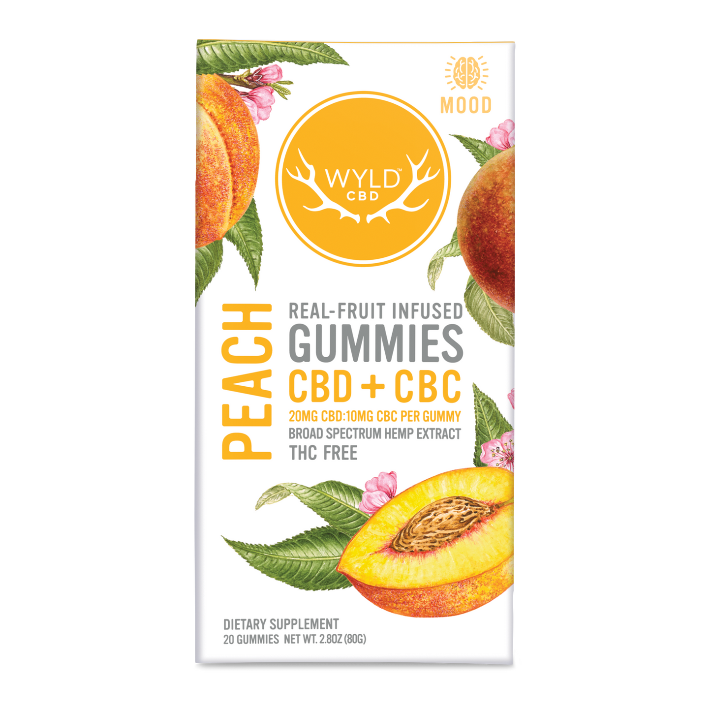 Peach CBD:CBC Gummies | THC-Free