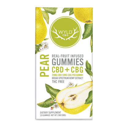 Pear CBD:CBG Gummies | THC-Free