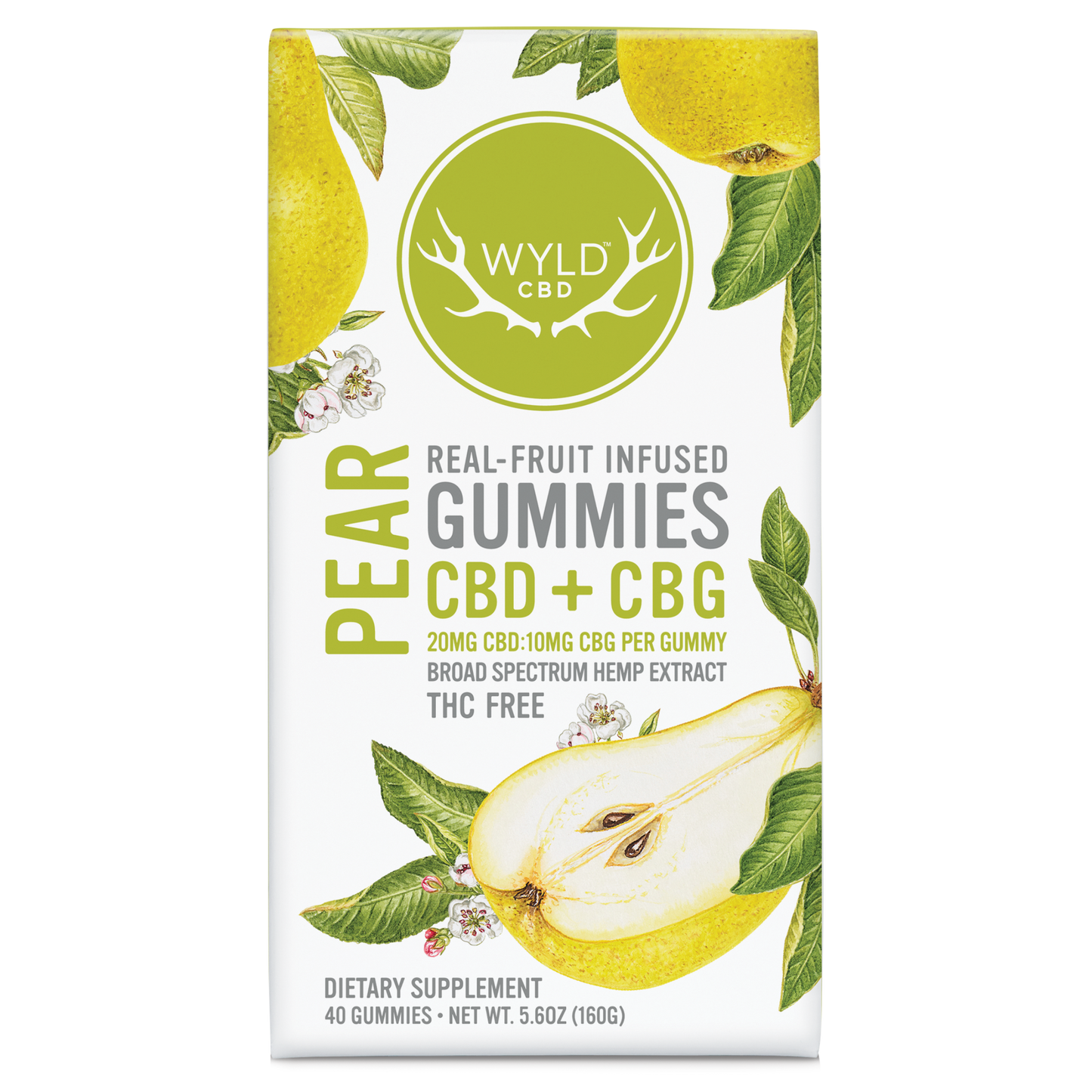 Pear CBD:CBG Gummies | THC-Free