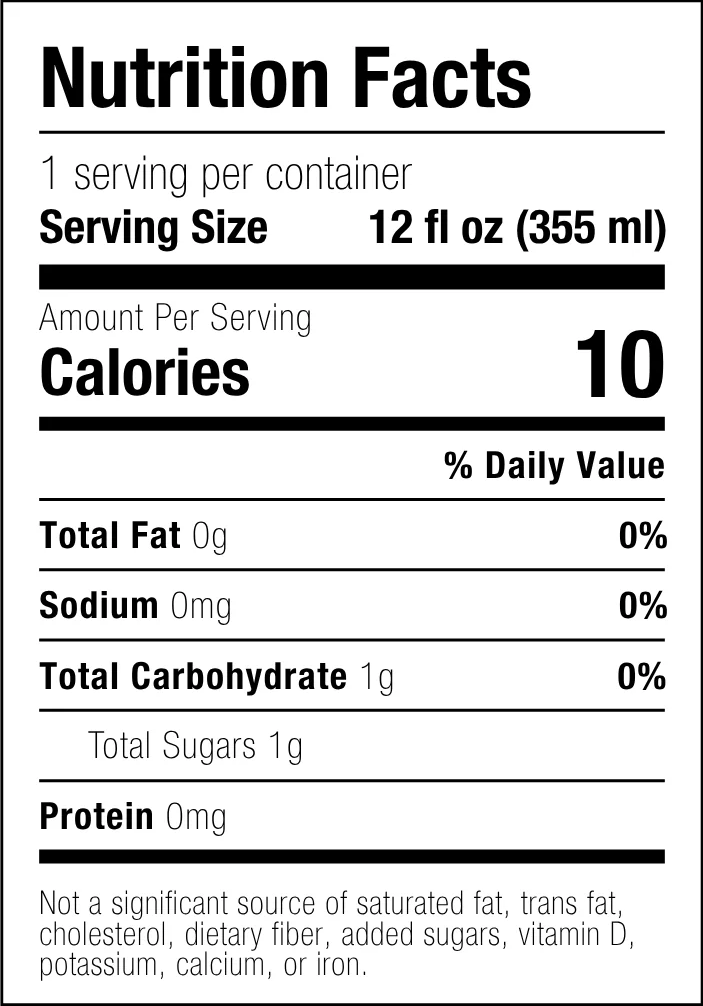 Blackberry CBD Sparkling Water | CBD-Only nutrition facts