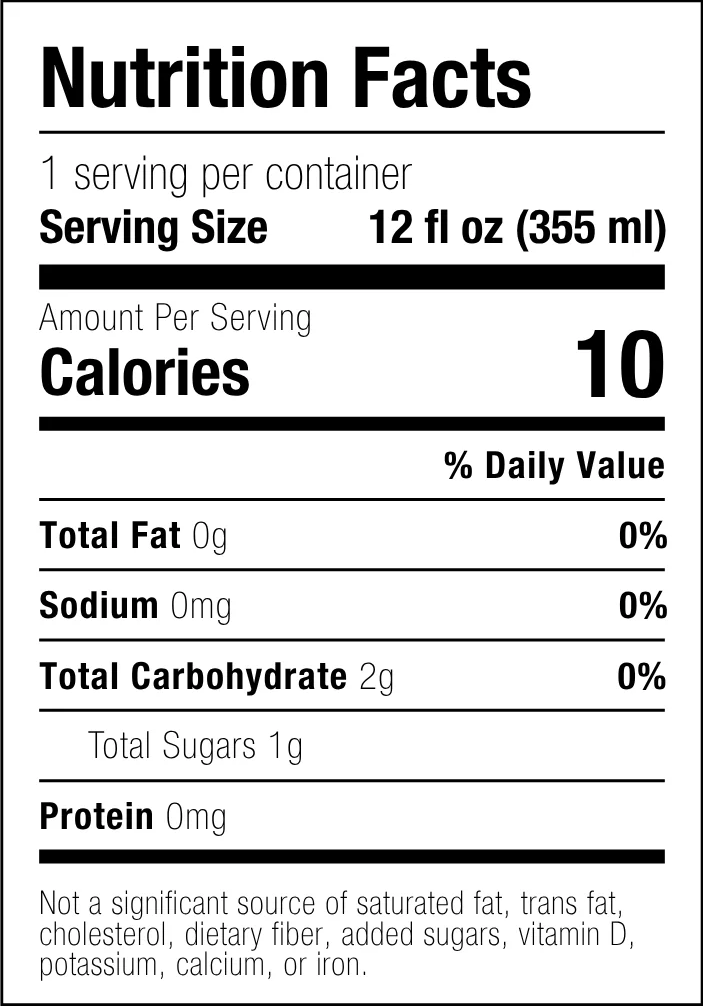 Blueberry Pomegranate CBD:CBN Sparkling Water | CBD-Only nutrition facts