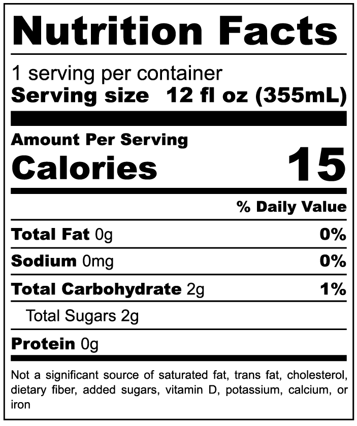 Strawberry Guava THC:CBC Sparkling Water | Bliss nutrition facts