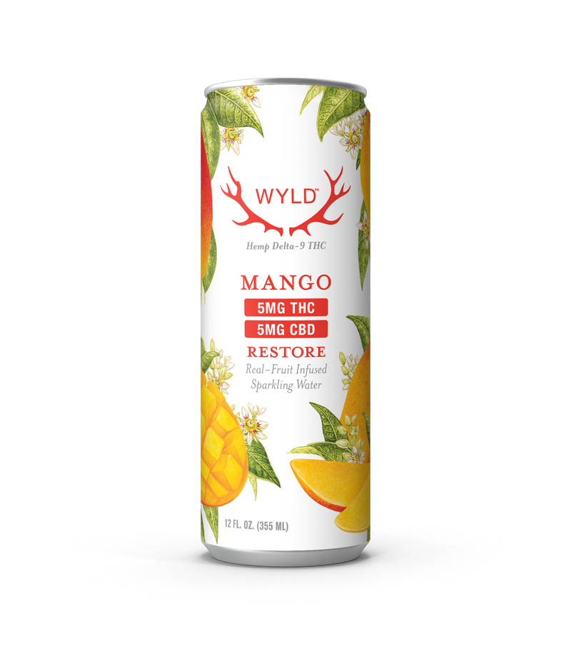 5mg | Mango THC:CBD Sparkling Water | Restore