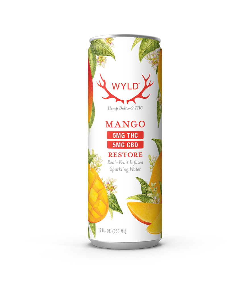 5mg | Mango THC:CBD Sparkling Water | Restore