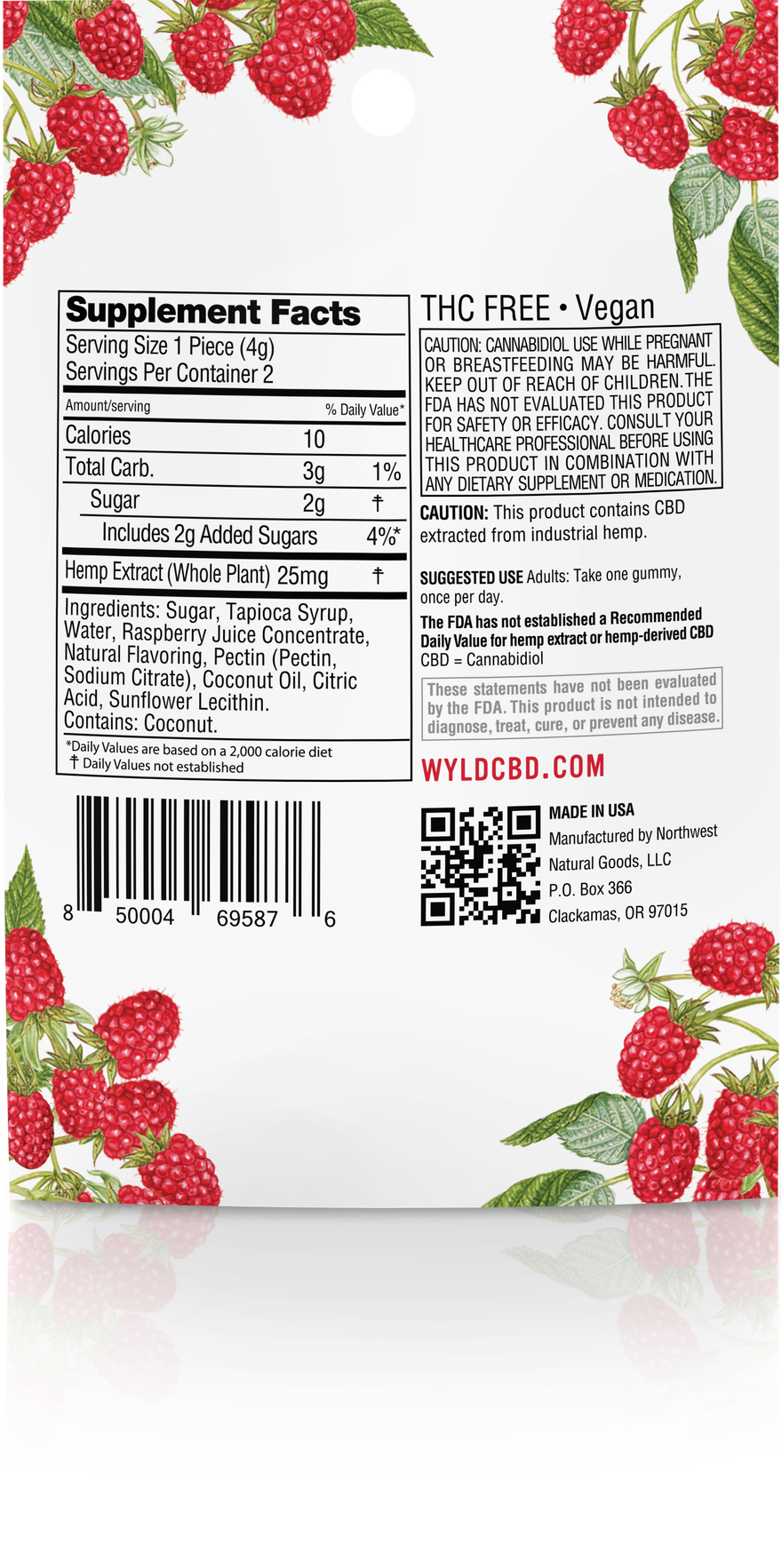 Raspberry CBD Gummies | 2-Pack