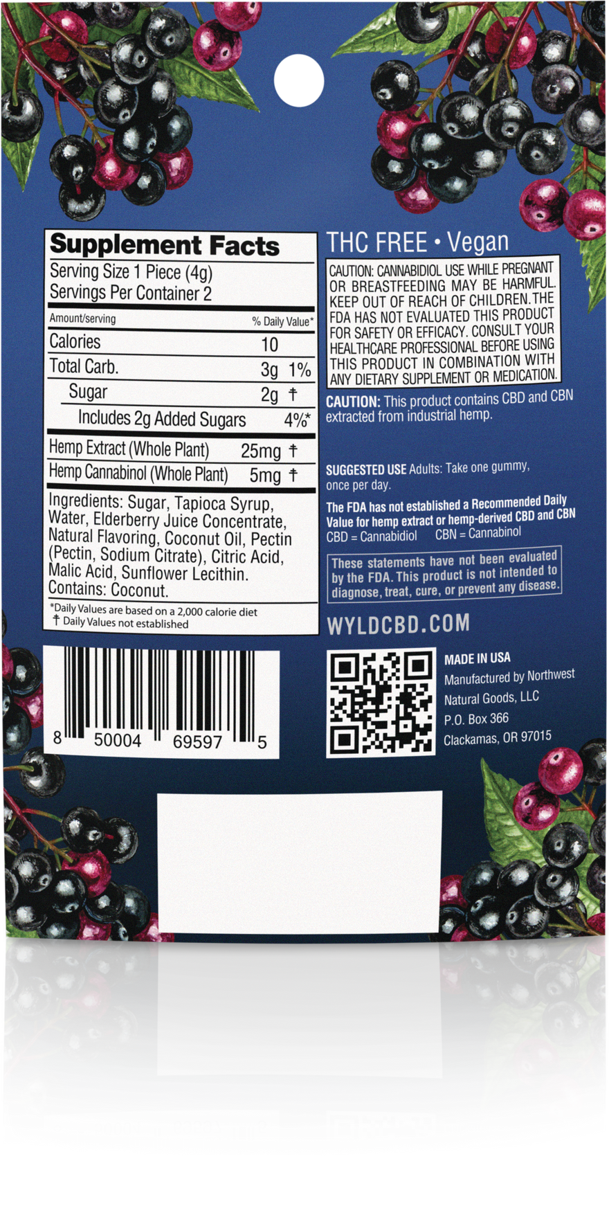 Elderberry CBD:CBN Gummies | 2-Pack