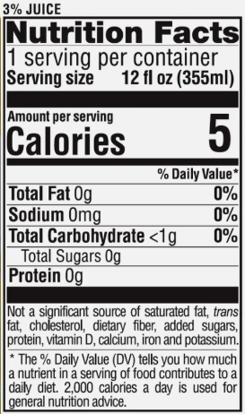 Lemon CBD Sparkling Water | CBD-Only nutrition facts